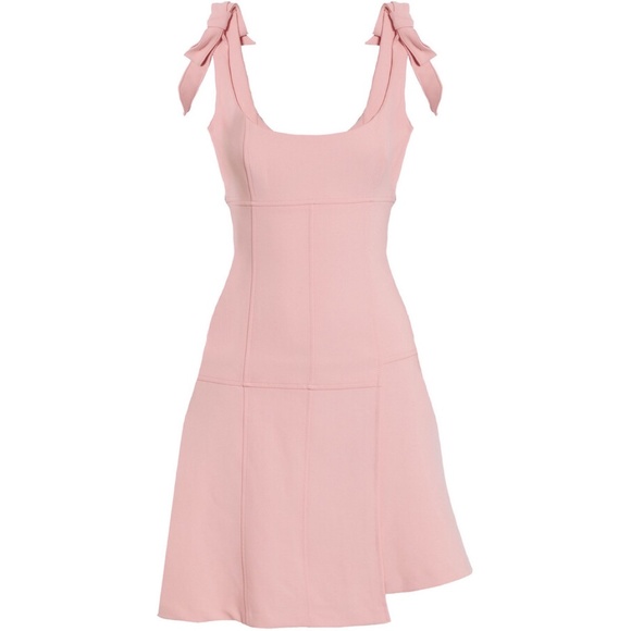 Cinq a Sept | Jeanette Asymmetrical Dress- Pinkish Peach | Sz2 - Picture 2 of 10